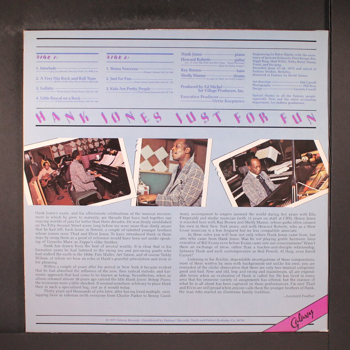 just for fun by HANK JONES