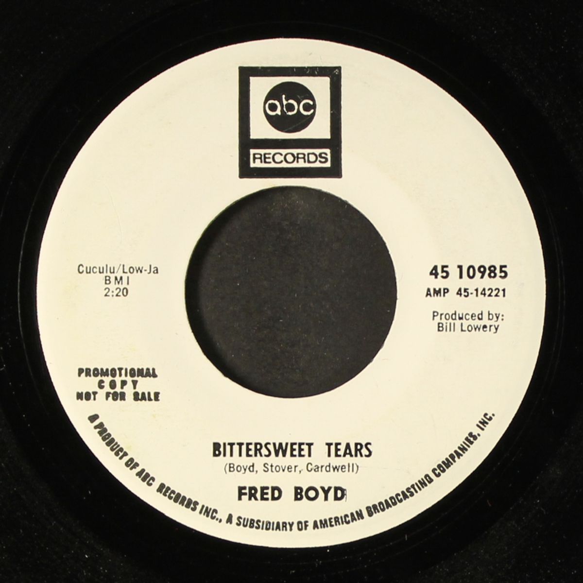 don't tell the folks in memphis / bittersweet tears by FRED BOYD