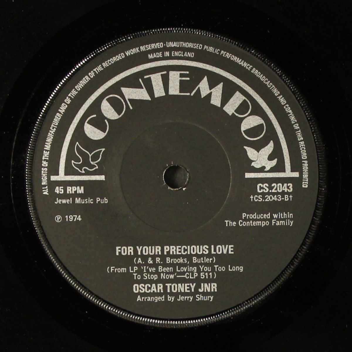 i've been lovin' you too long by OSCAR TONEY, JR.