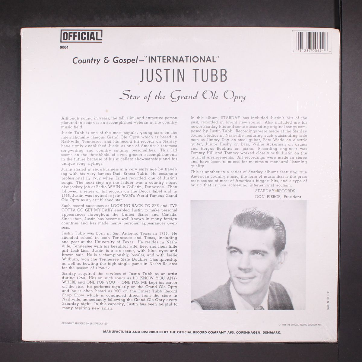 star of the grand ole opry (starday 160) by JUSTIN TUBB
