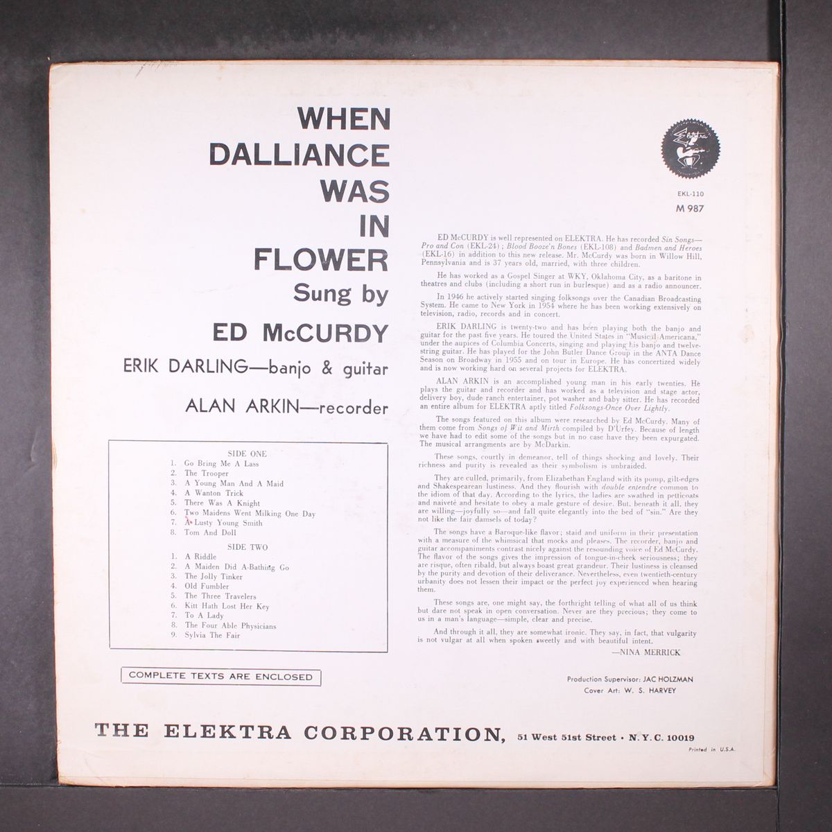 when dalliance was in flower by ED MCCURDY