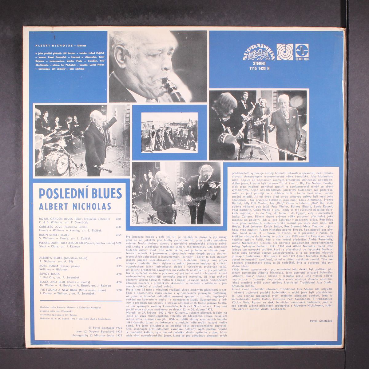 posledni blues by ALBERT NICHOLAS
