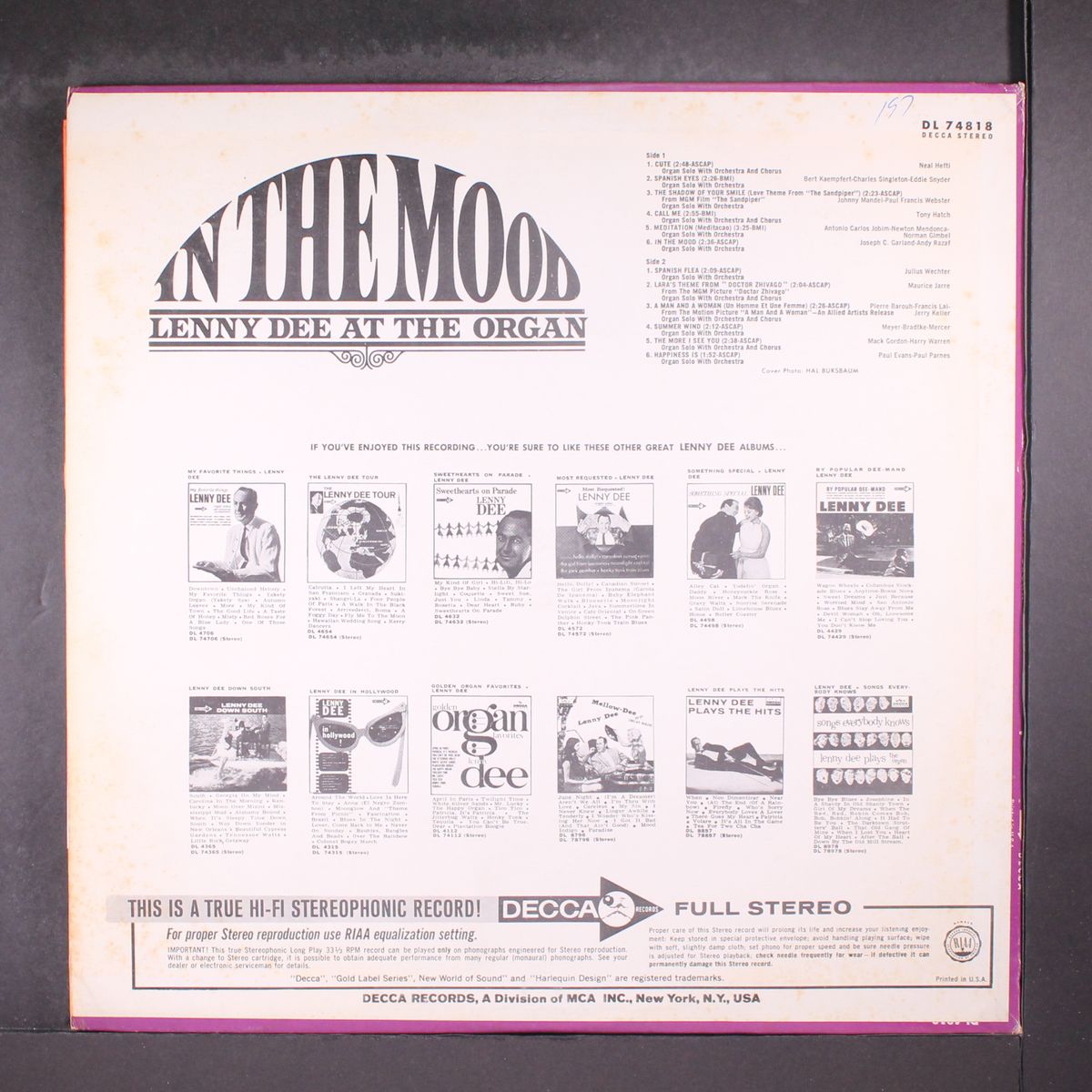 in the mood by LENNY DEE
