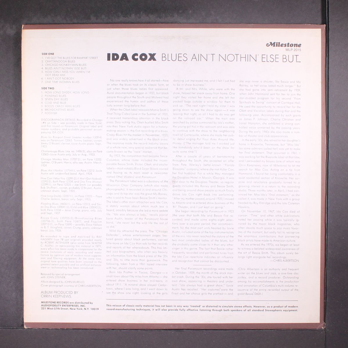 blues ain't nothin' else but& by IDA COX