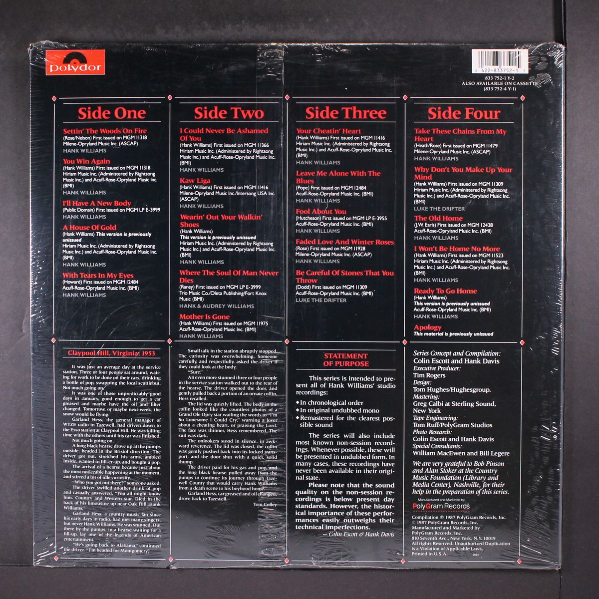 i won't be home no more, 6/52 - 9/52 by HANK WILLIAMS