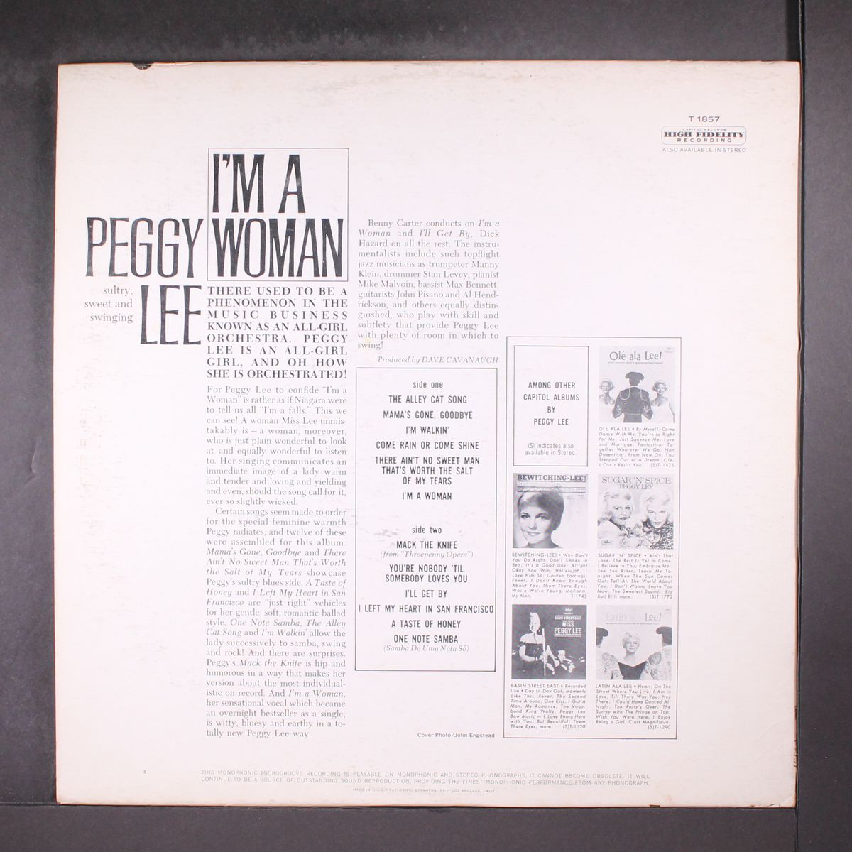 i'm a woman by PEGGY LEE