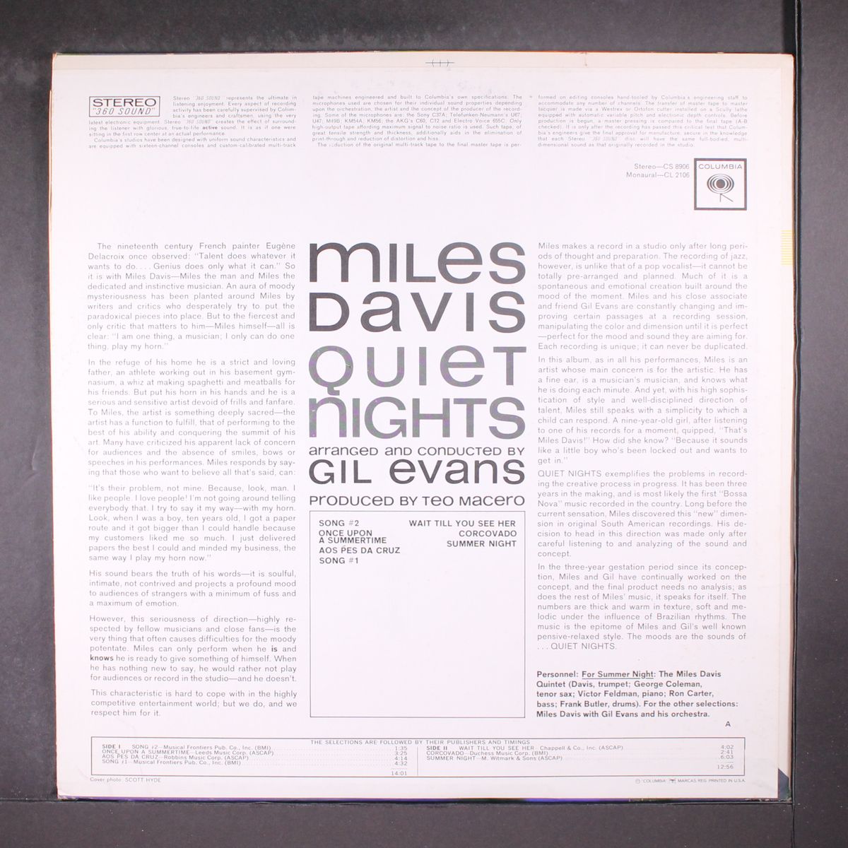 quiet nights by MILES DAVIS