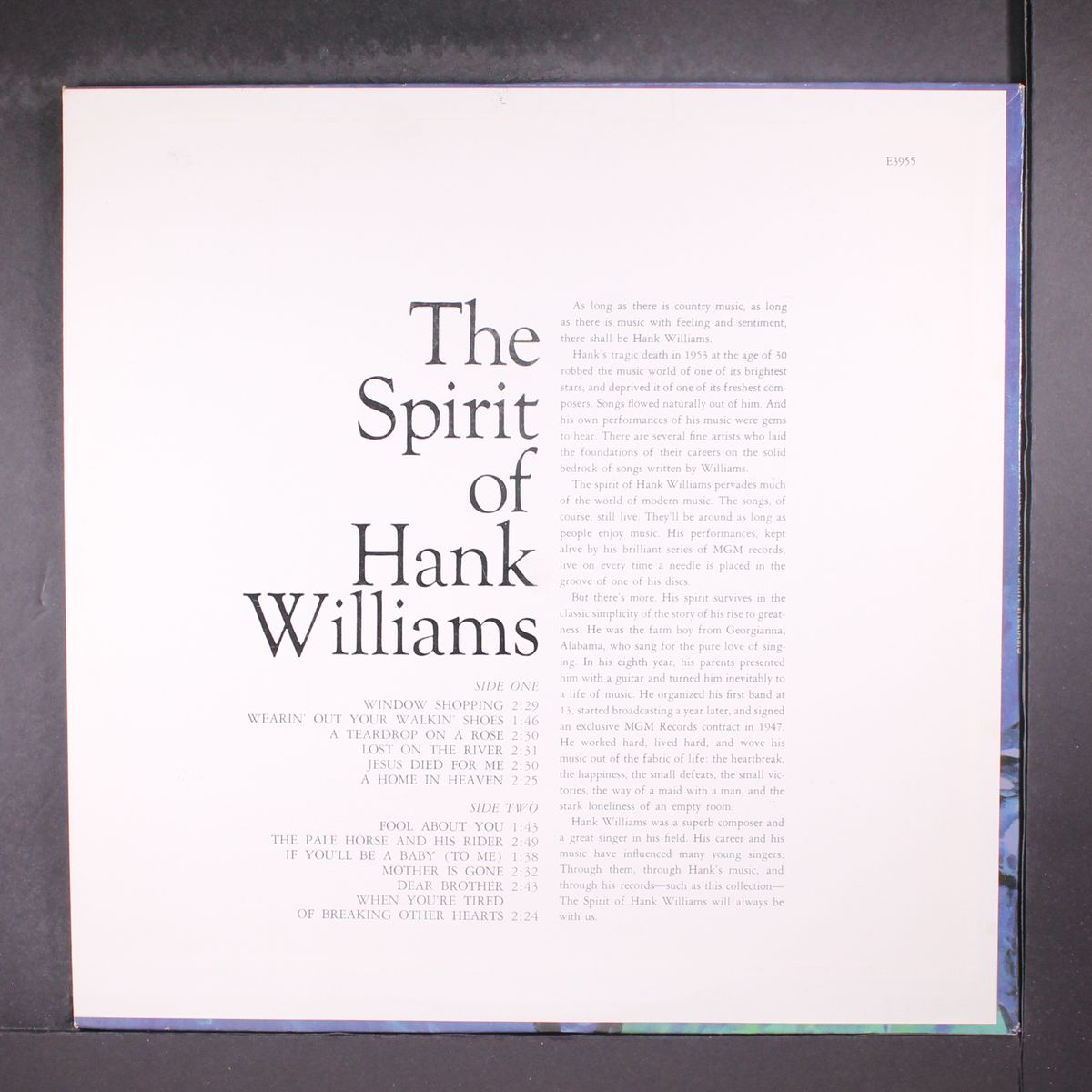 the spirit of by HANK WILLIAMS