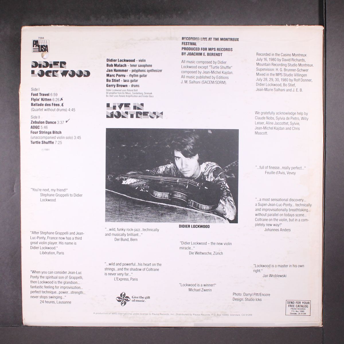 live in montreux by DIDIER LOCKWOOD