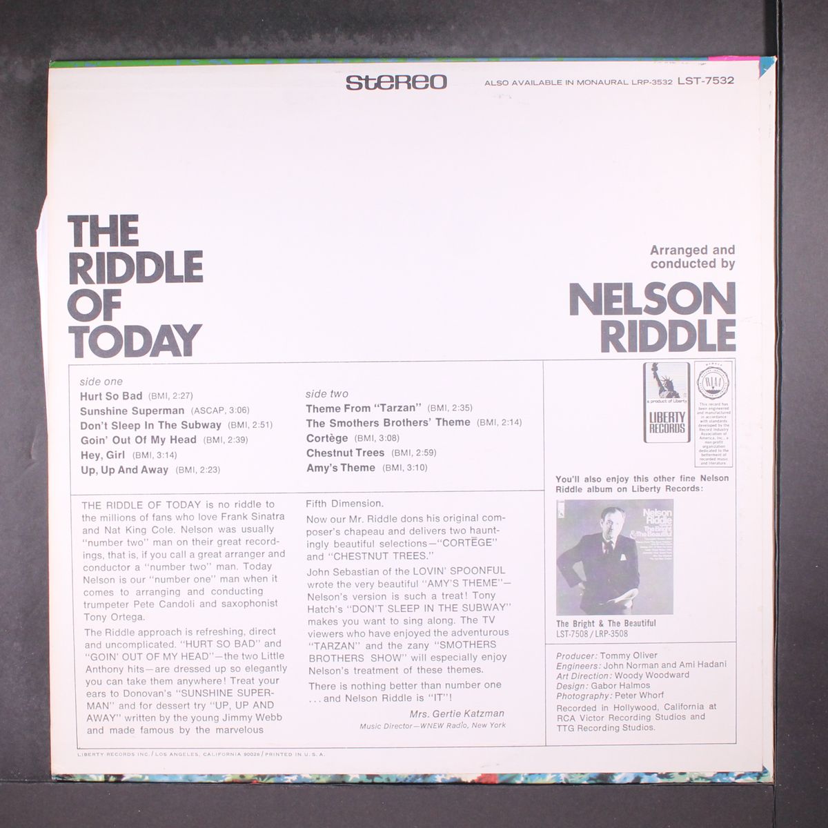 the riddle of today by NELSON RIDDLE