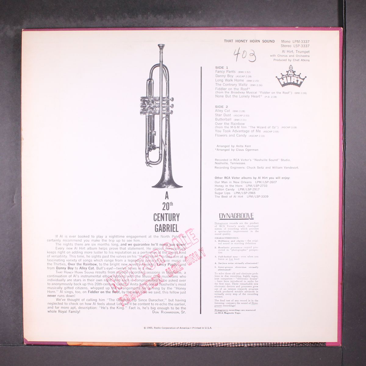 that honey horn sound by AL HIRT