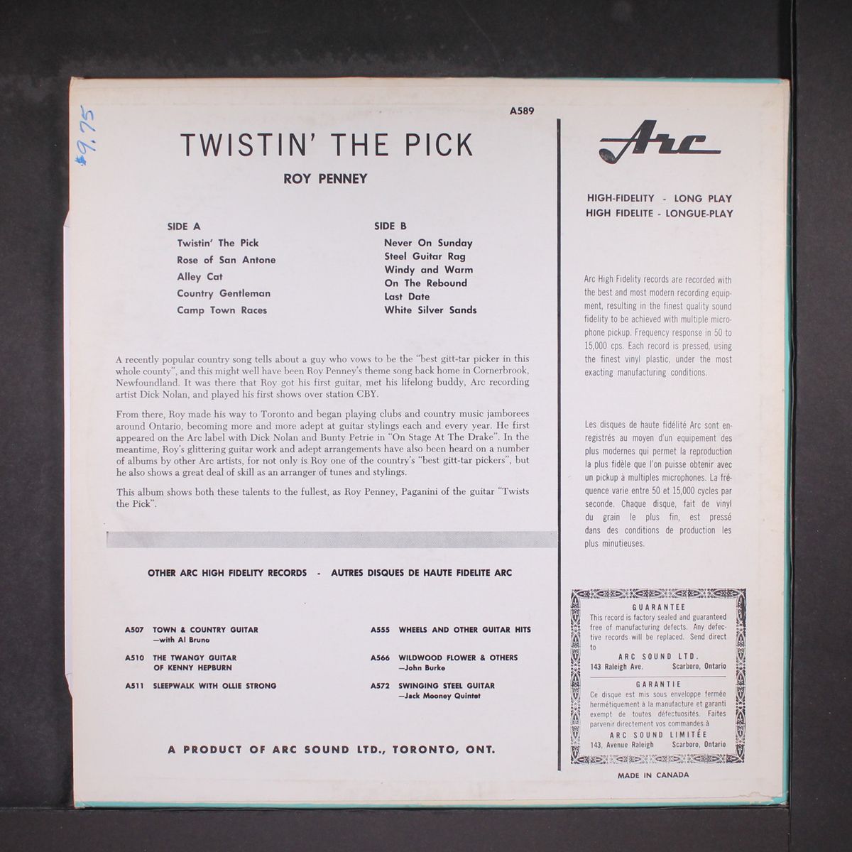 twistin' the pick by ROY PENNEY