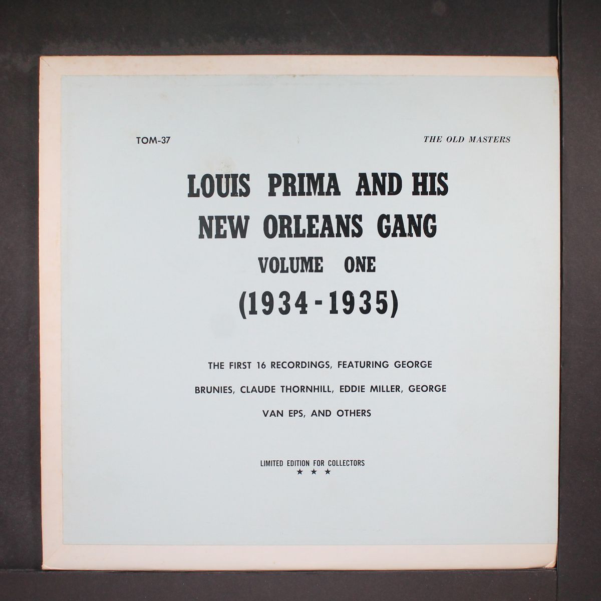 and his new orleans gang, 1934-1935, vol. 1 by LOUIS PRIMA