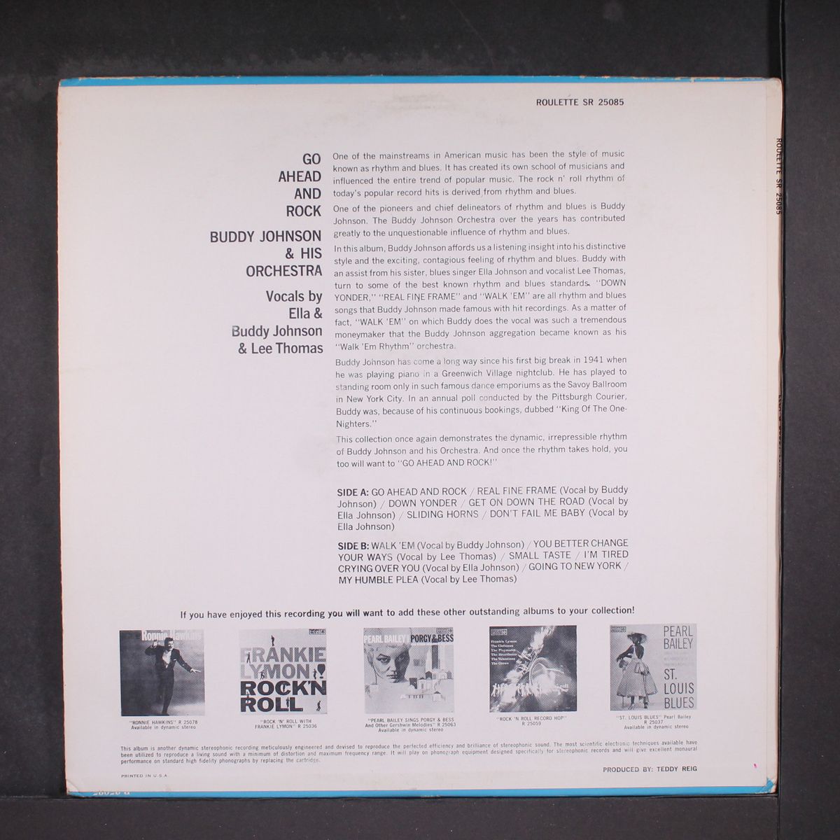go ahead & rock rock rock by BUDDY JOHNSON