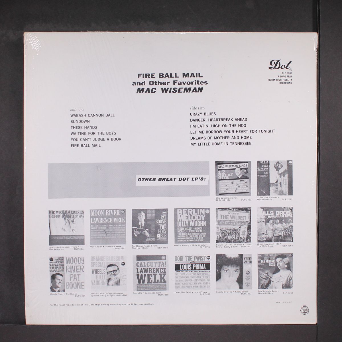 sings fire ball mail by MAC WISEMAN