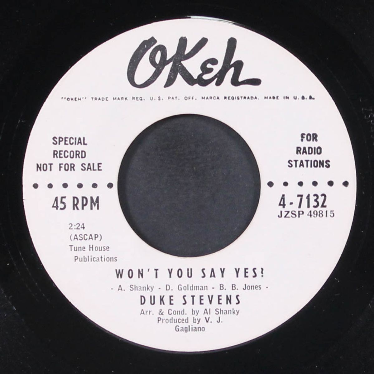won't you say yes! / yeah, yeah by DUKE STEVENS