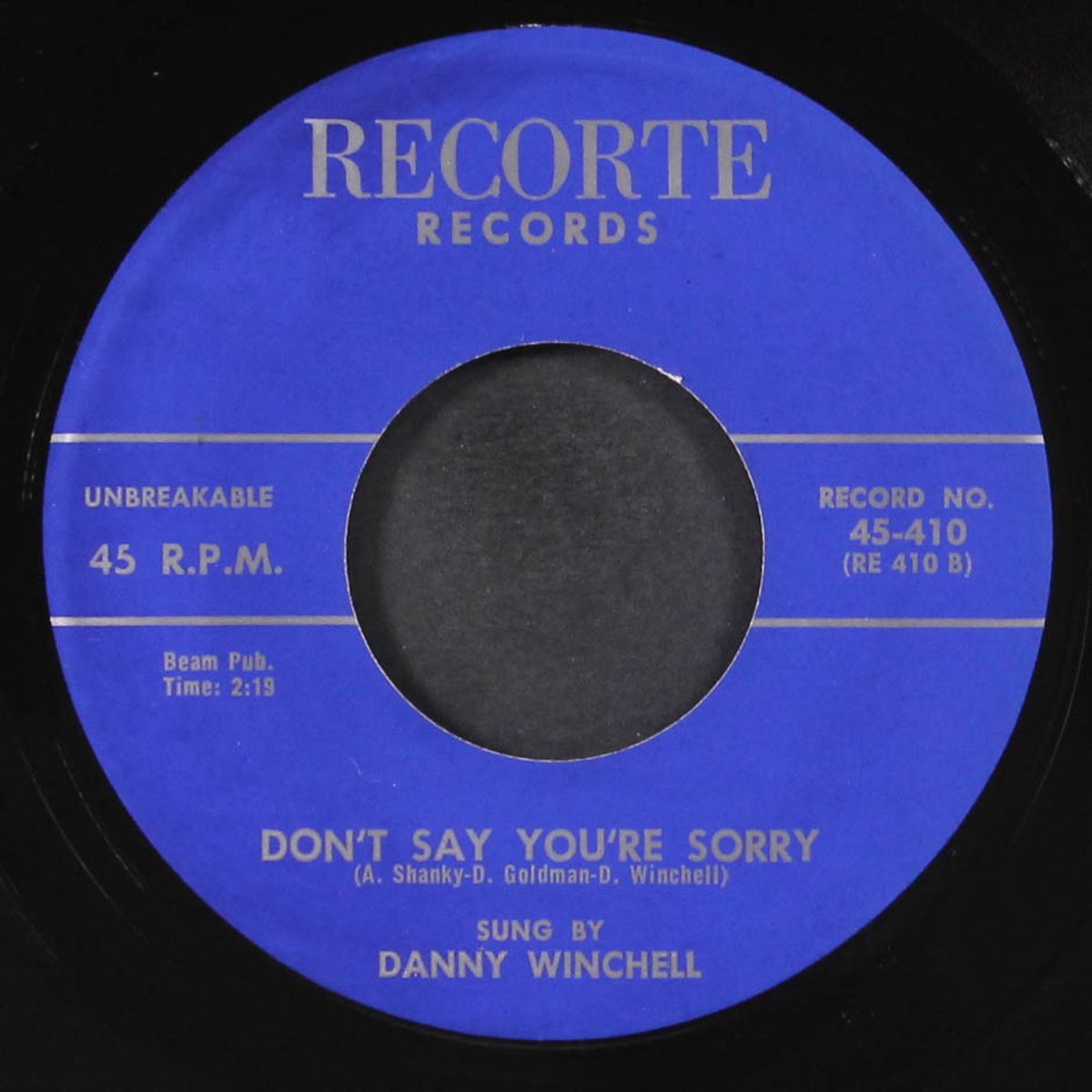 we're gonna have a rockin' party / don't say you're sorry by DANNY WINCHELL