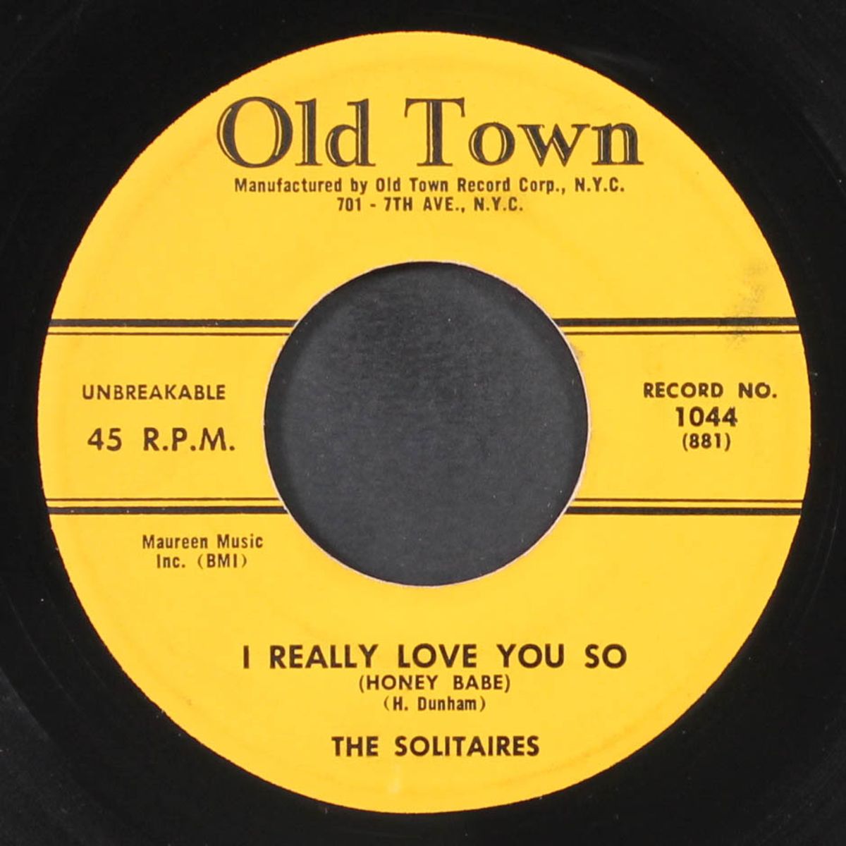 i really love you so / thrill of love by SOLITAIRES