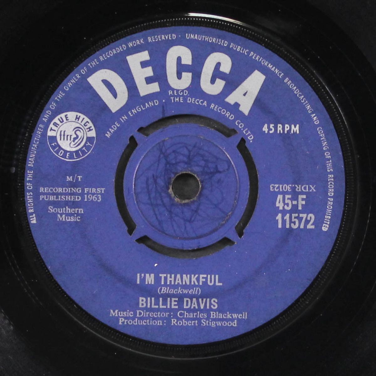 tell him / i'm thankful by BILLIE DAVIS