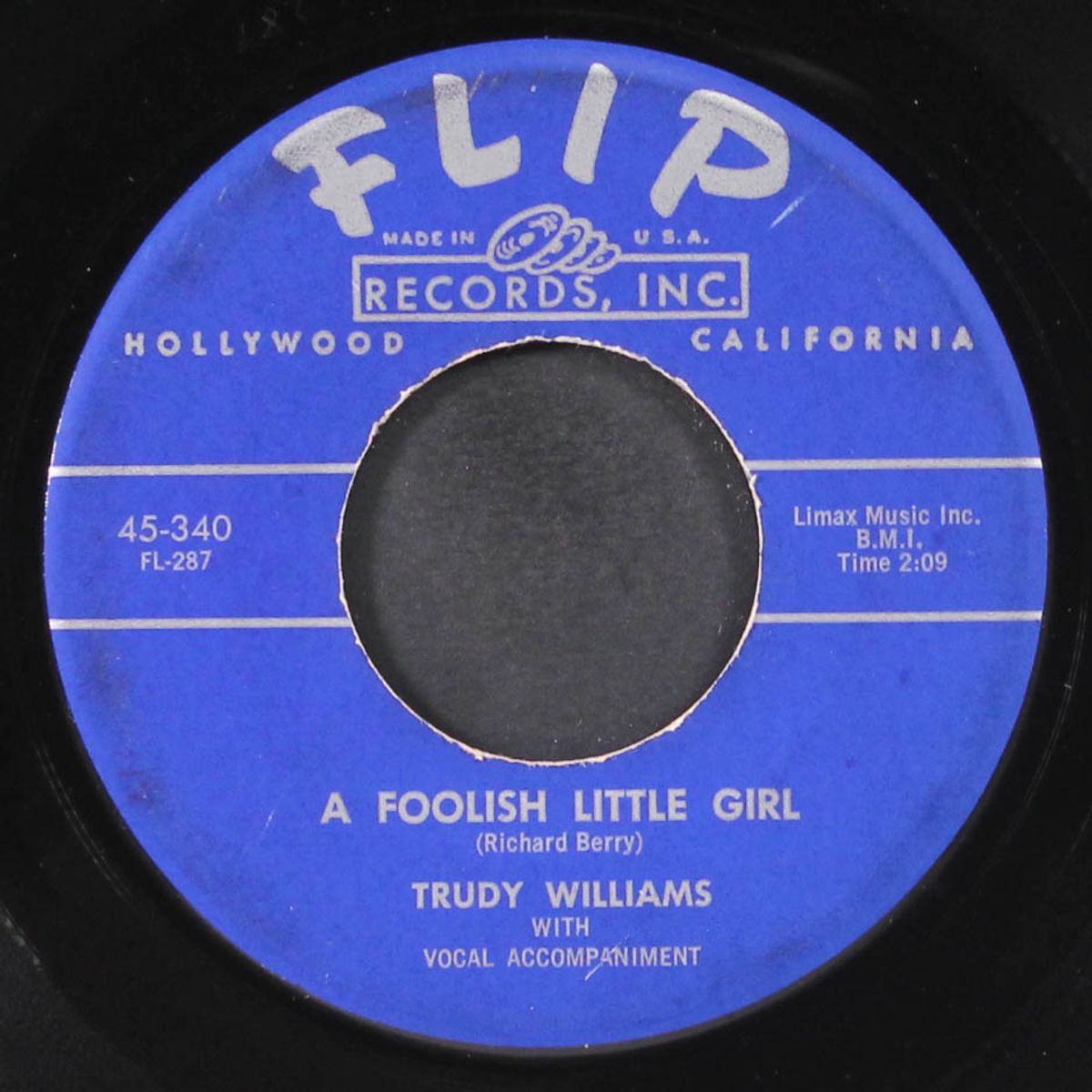 you're my boy friend / a foolish little girl by TRUDY WILLIAMS