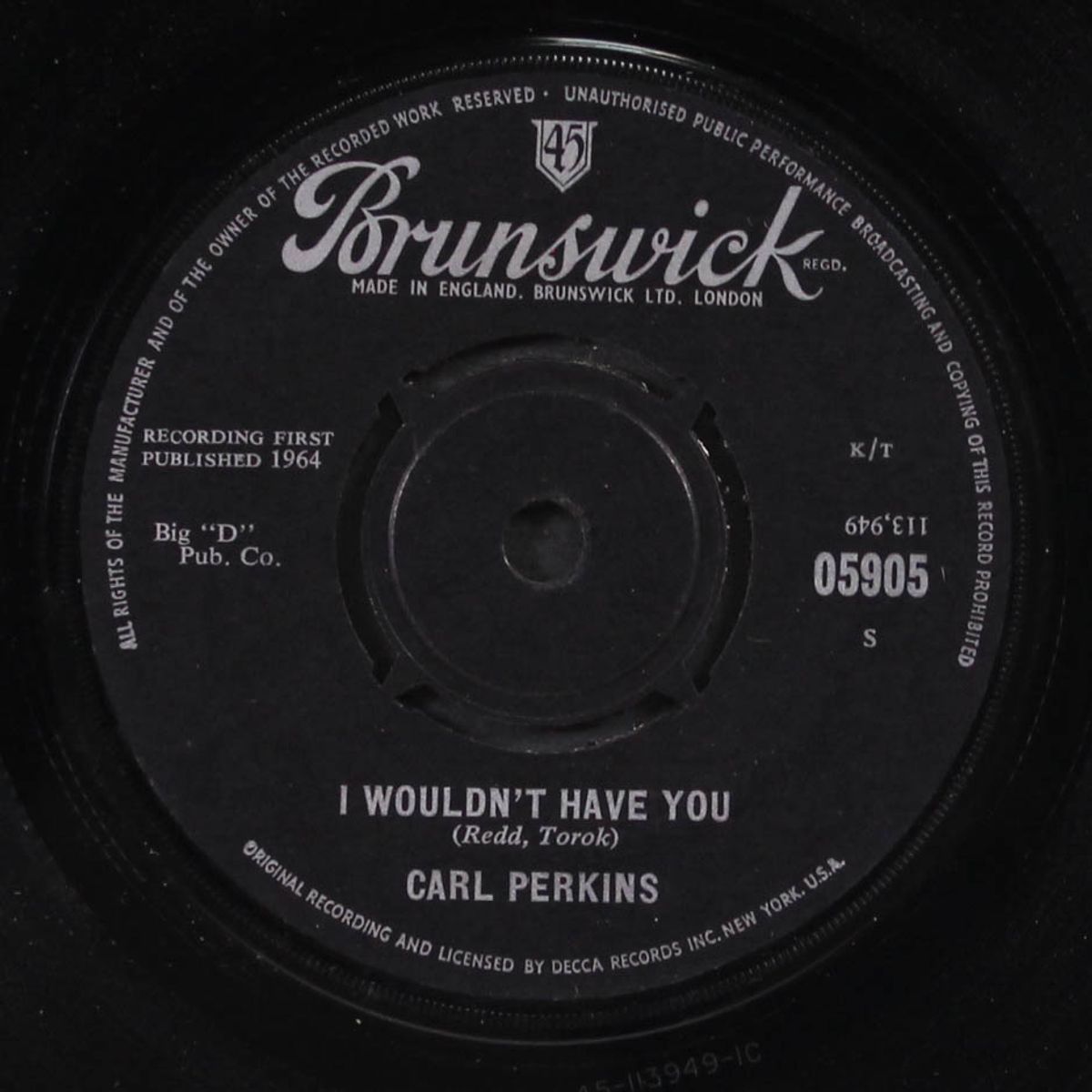 help me find my baby / i wouldn't have you by CARL PERKINS