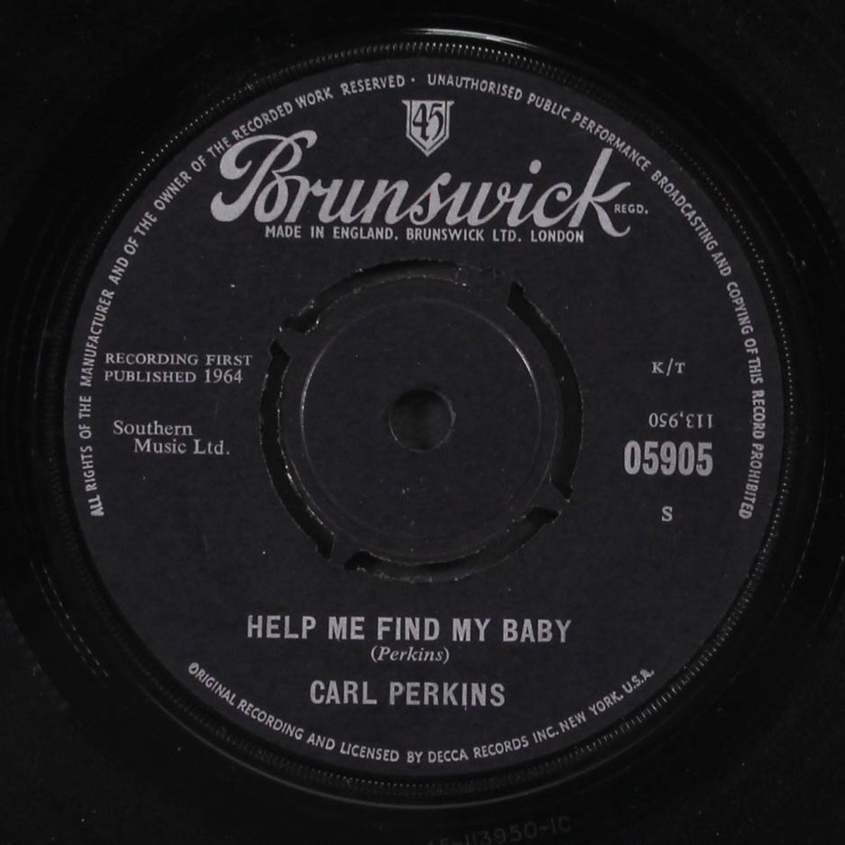 help me find my baby / i wouldn't have you by CARL PERKINS
