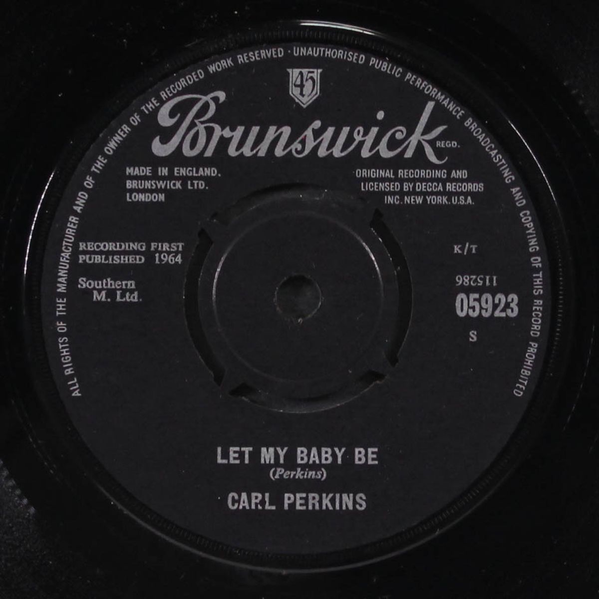 monkeyshine / let my baby be by CARL PERKINS
