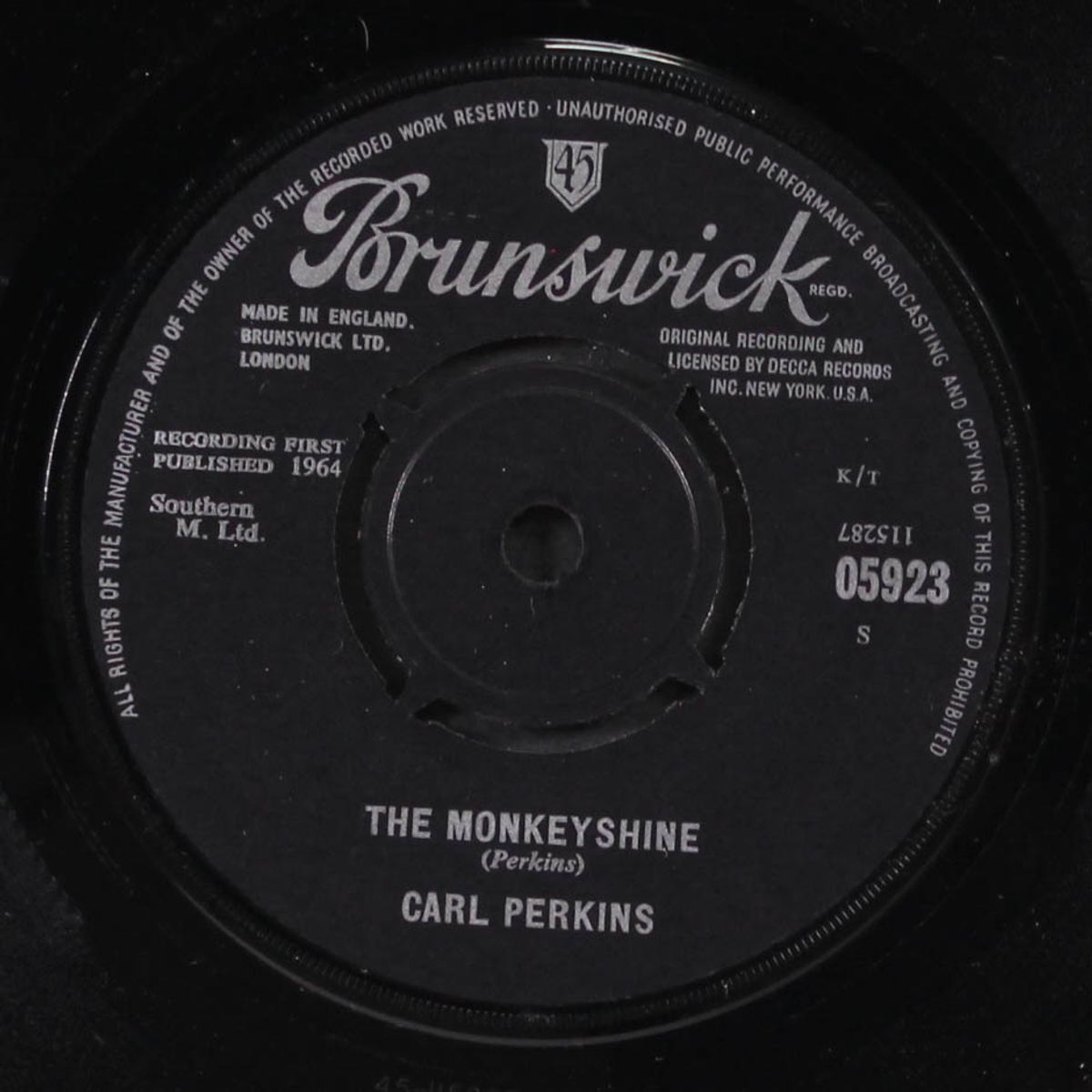 monkeyshine / let my baby be by CARL PERKINS