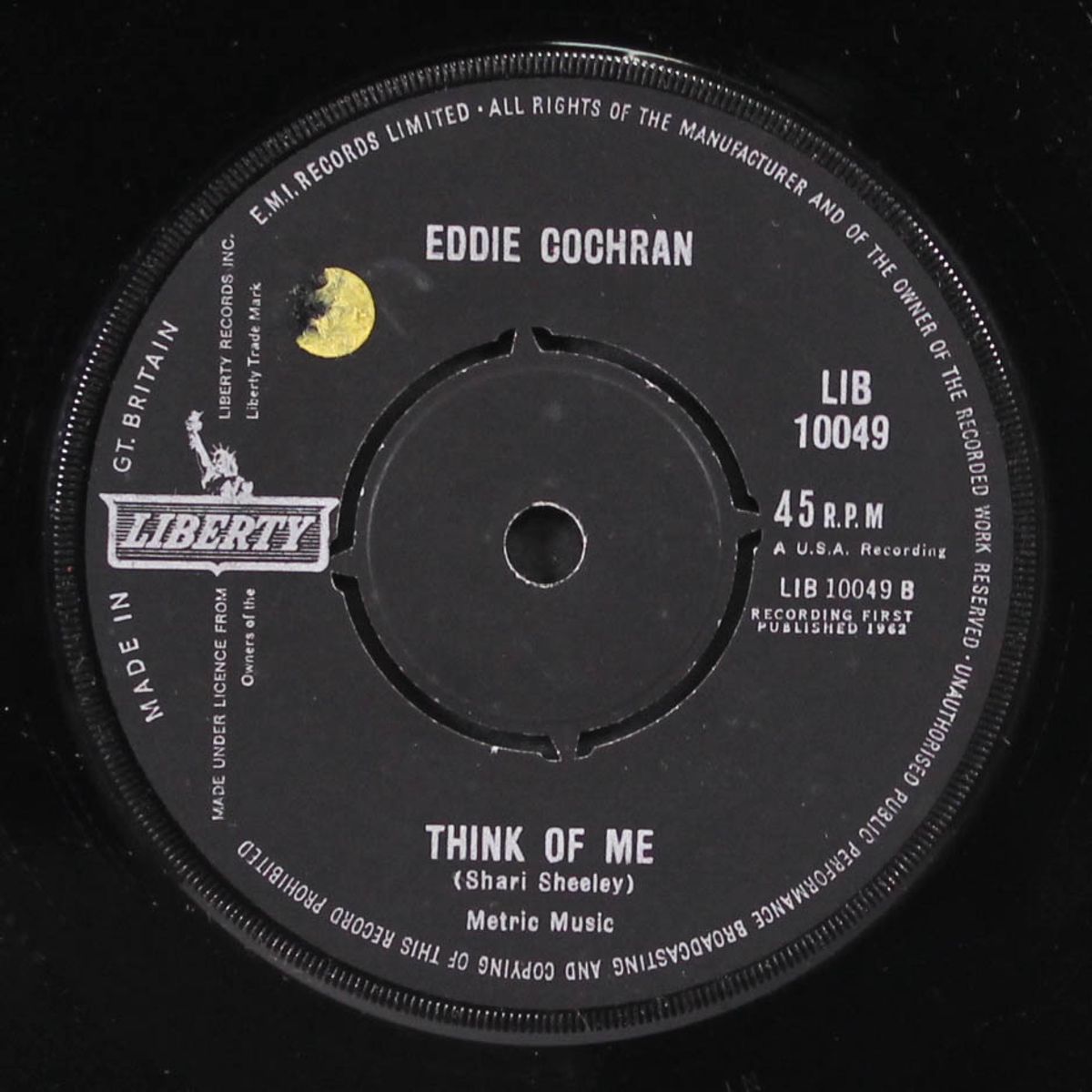 never / think of me by EDDIE COCHRAN