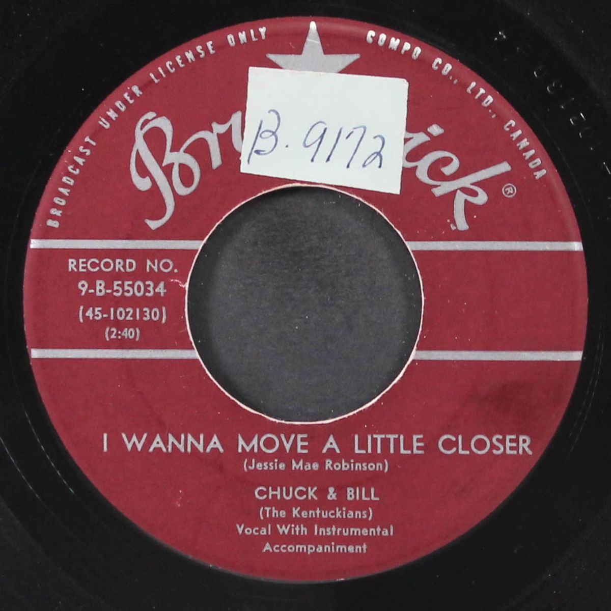 i wanna move a little closer / tears by CHUCK & BILL