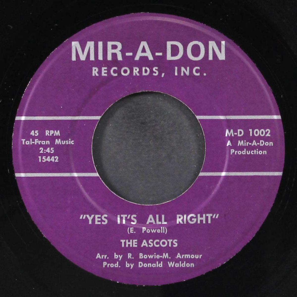 mother said / yes it's all right by ASCOTS