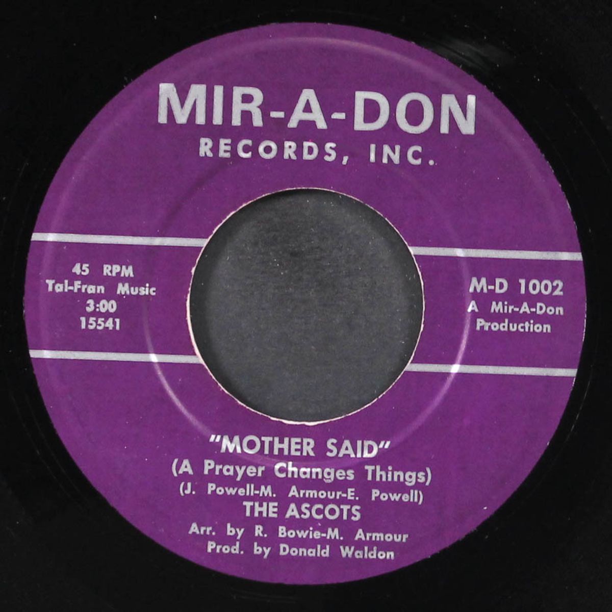 mother said / yes it's all right by ASCOTS