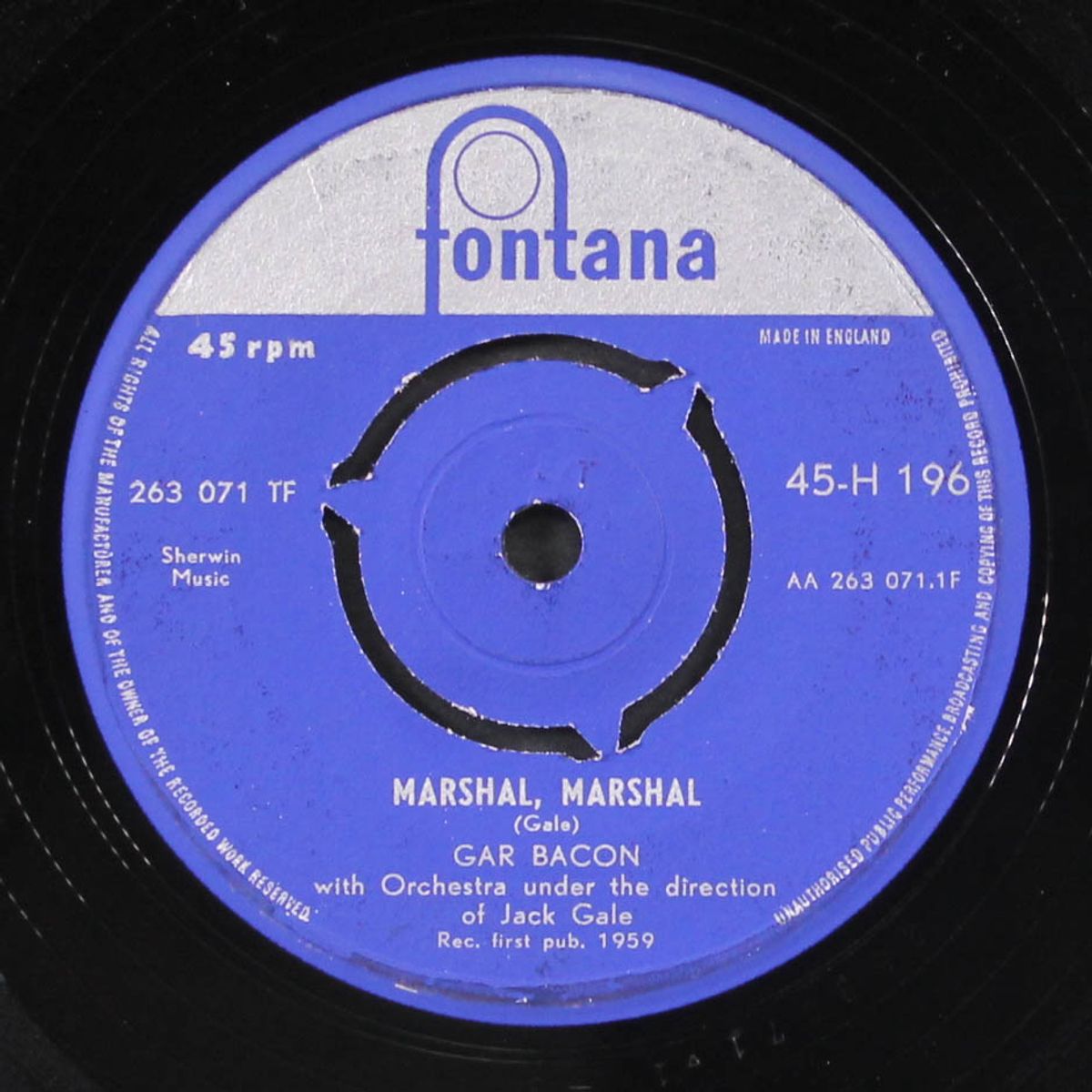marshal, marshal / too young to love by GAR BACON