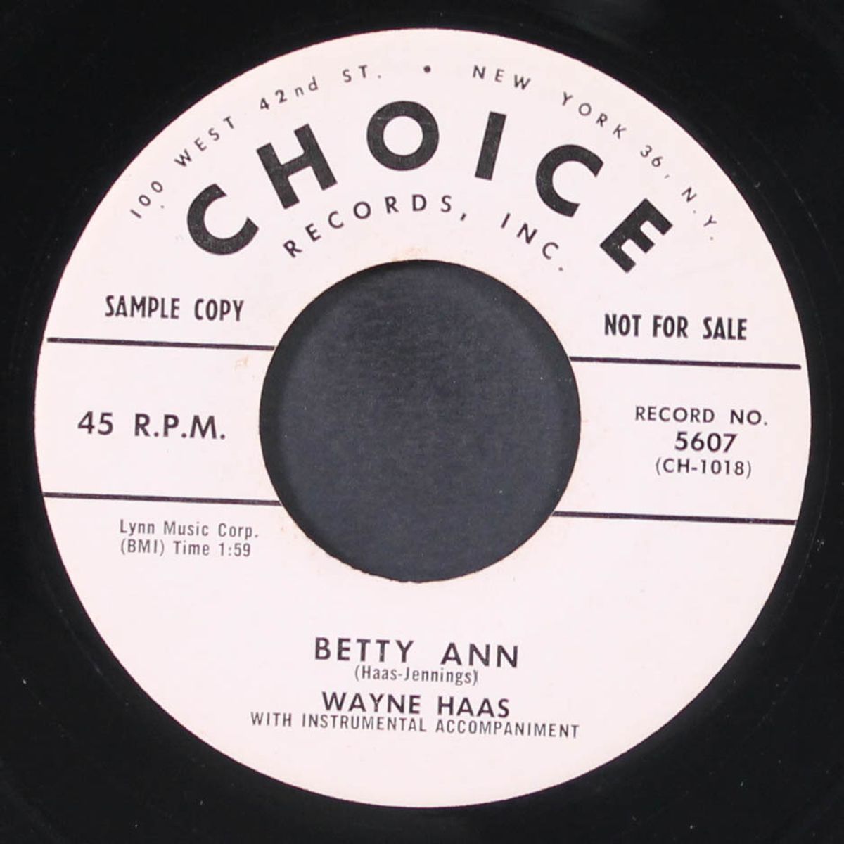 betty ann / leave linda alone by WAYNE HAAS