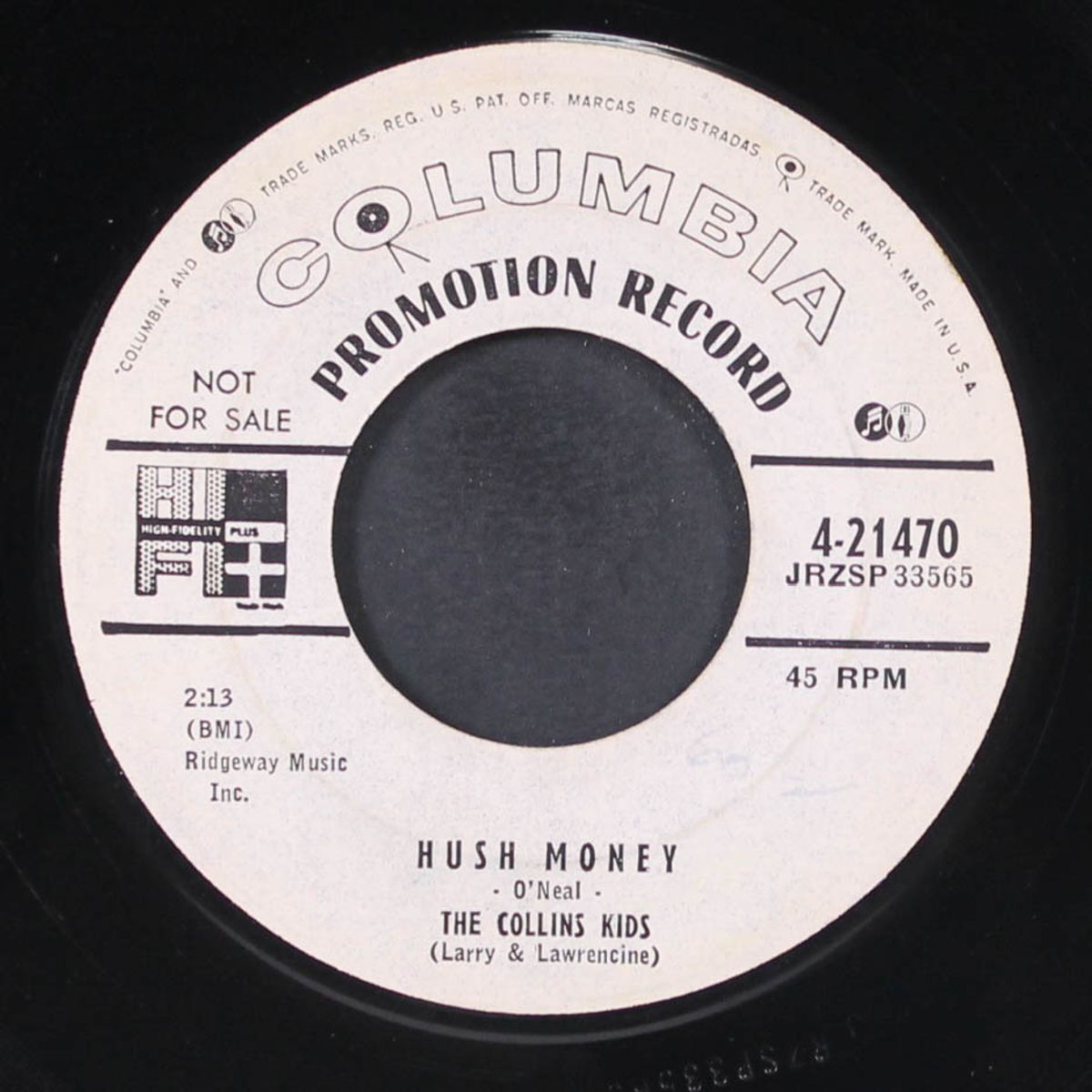 beetle-bug-bop / hush money by COLLINS KIDS