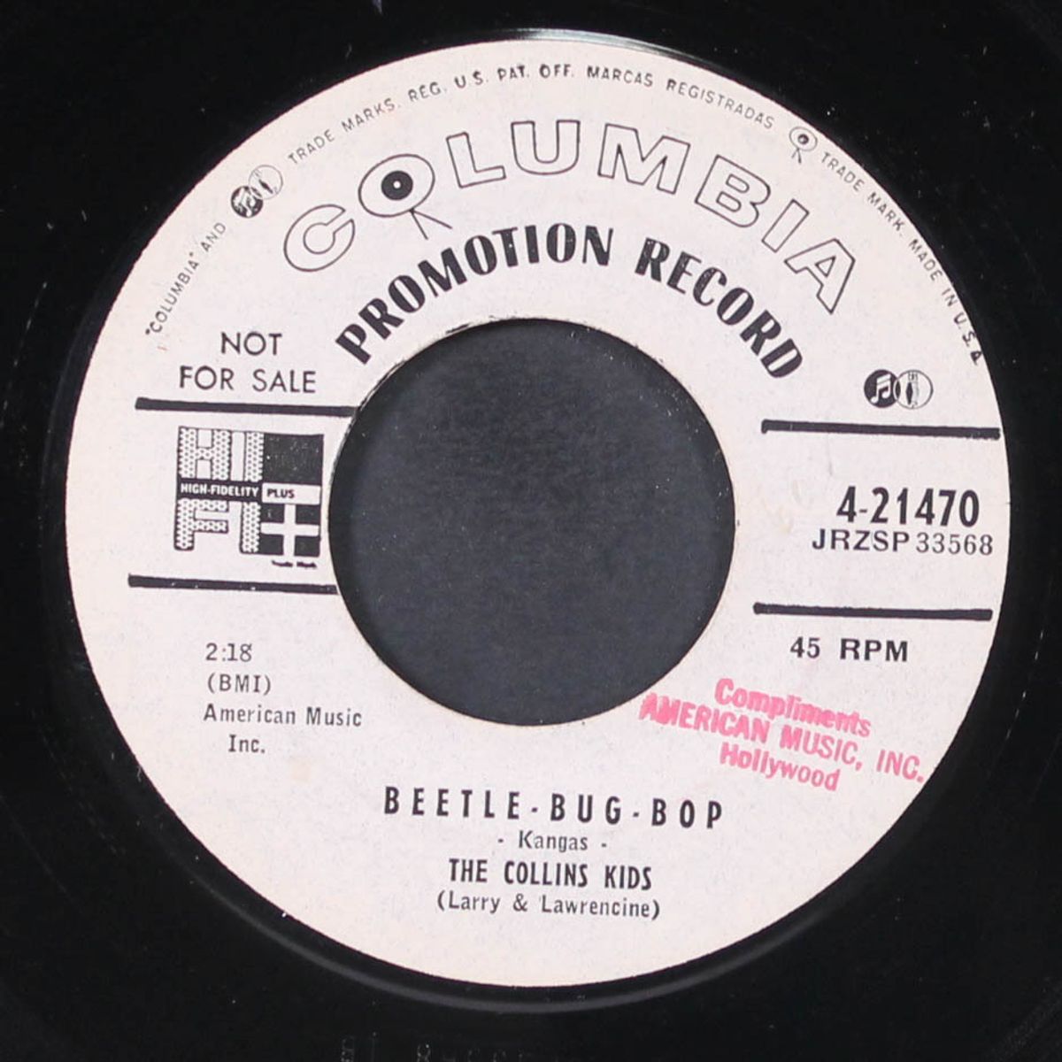 beetle-bug-bop / hush money by COLLINS KIDS
