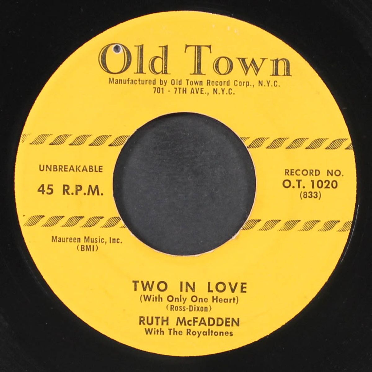two in love / you for me by RUTH MCFADDEN & ROYALTONES