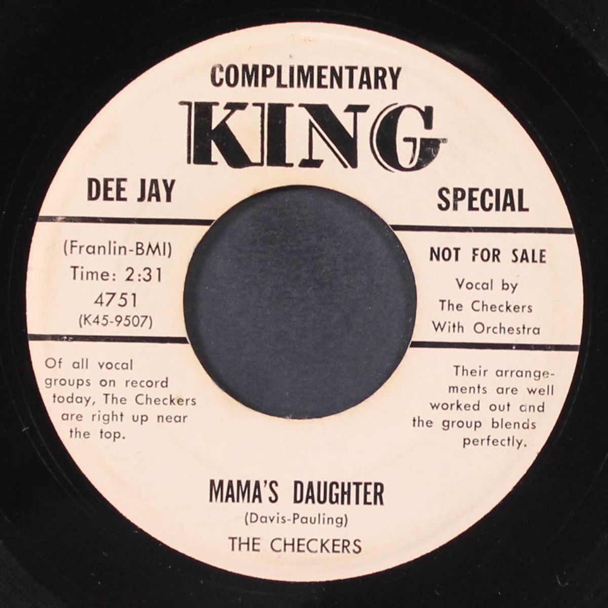 i wasn't thinking, i was drinking / mama's daughter by CHECKERS
