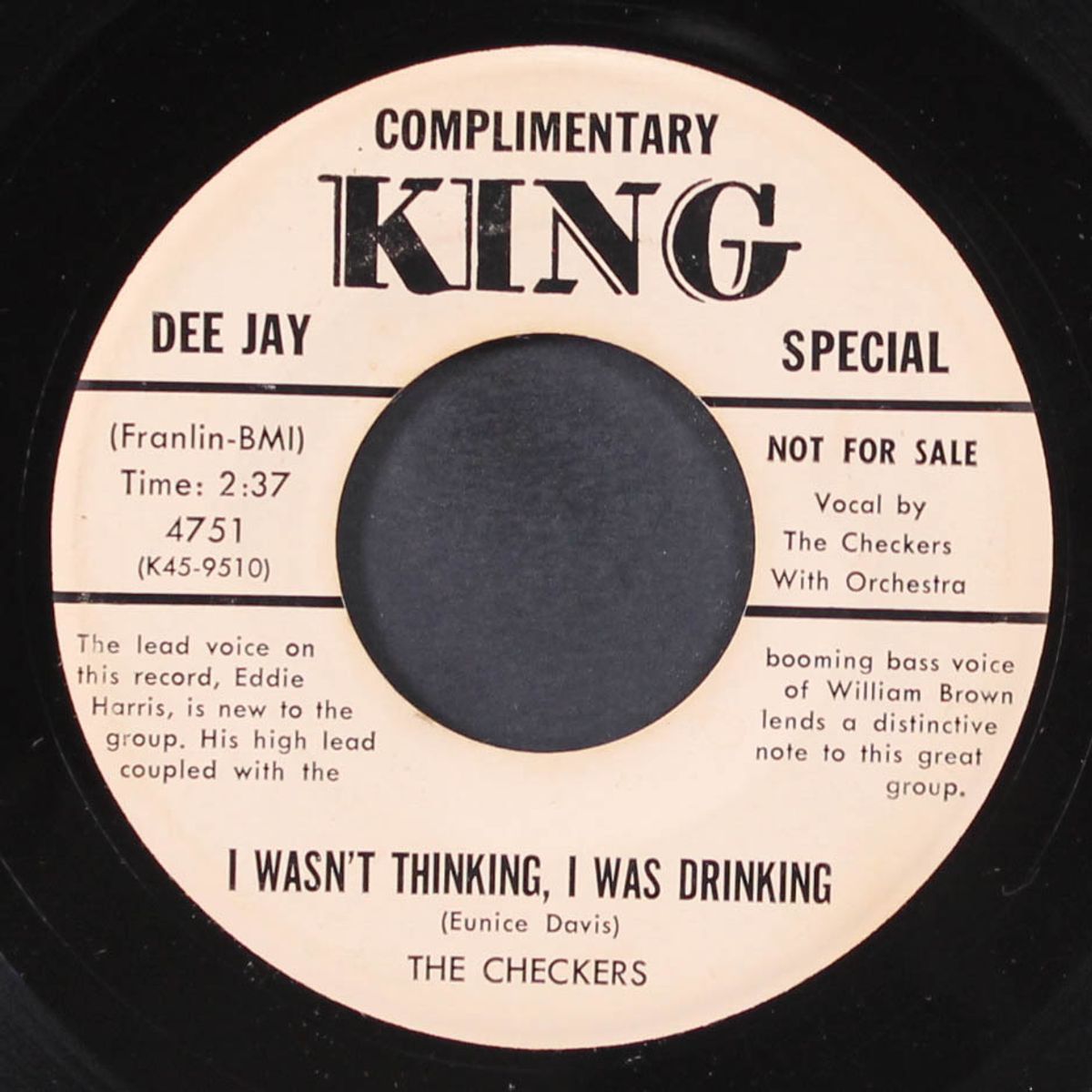 i wasn't thinking, i was drinking / mama's daughter by CHECKERS