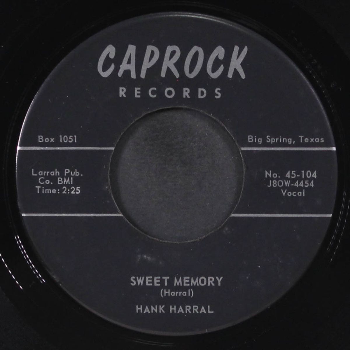 tank town boogie / sweet memory by HANK HARRAL