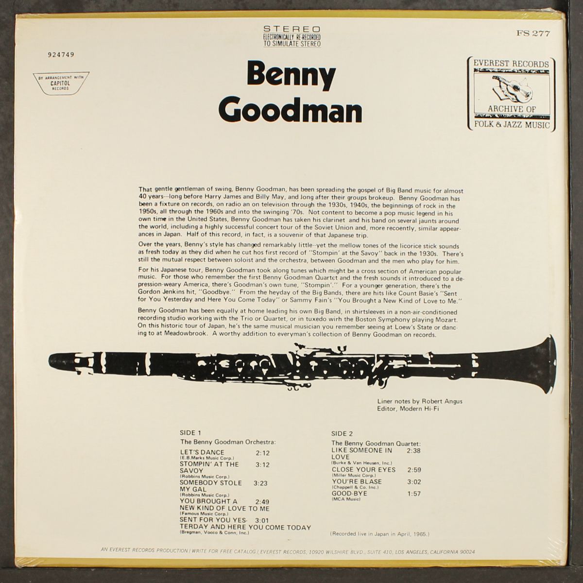 benny goodman by BENNY GOODMAN