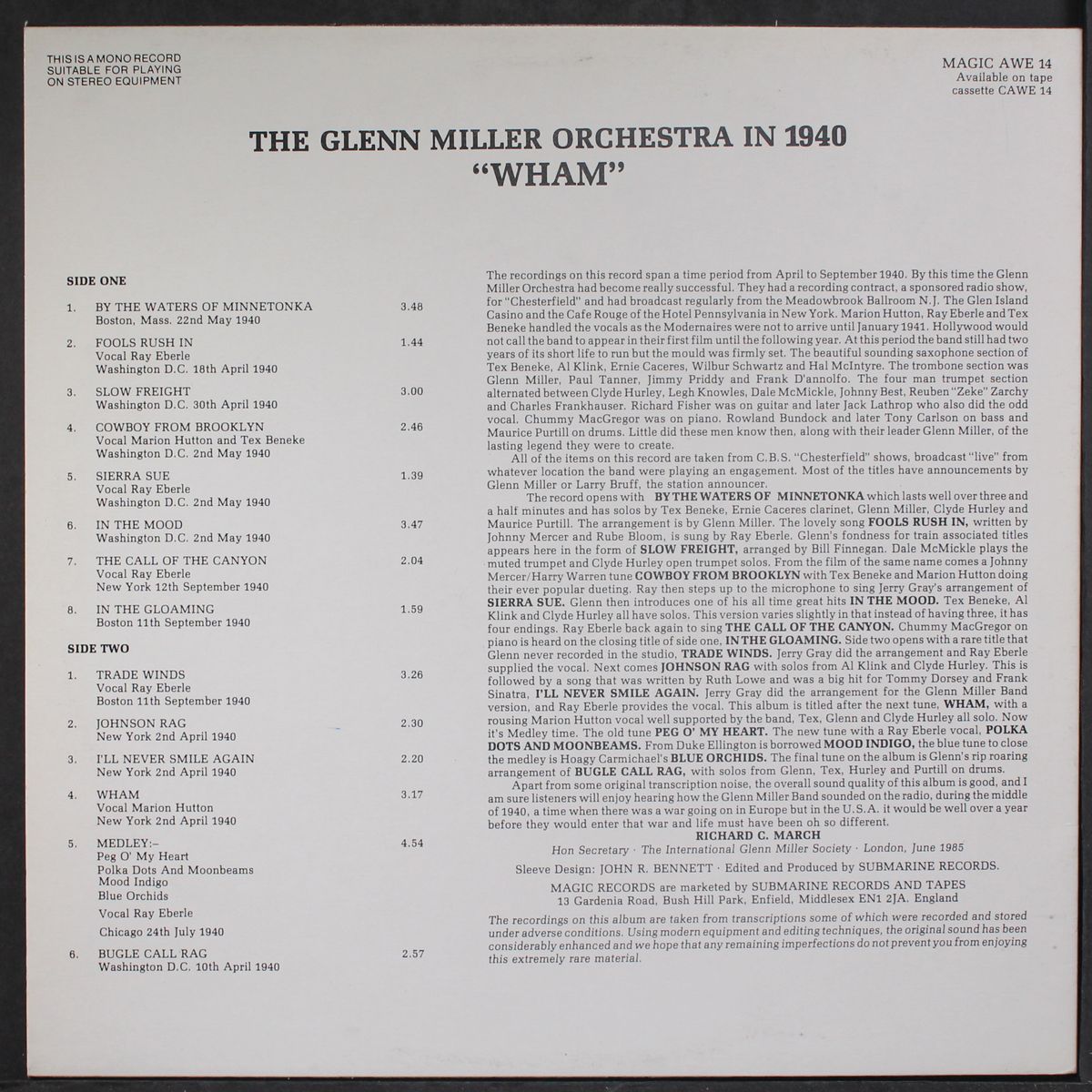 wham by GLENN MILLER