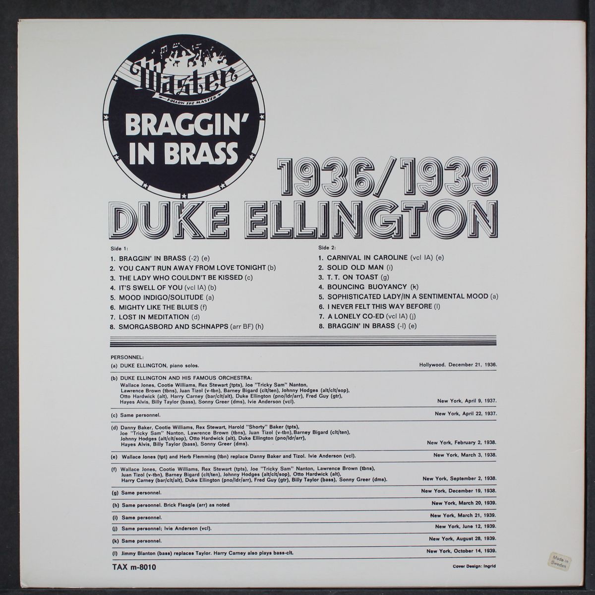 braggin' in brass by DUKE ELLINGTON