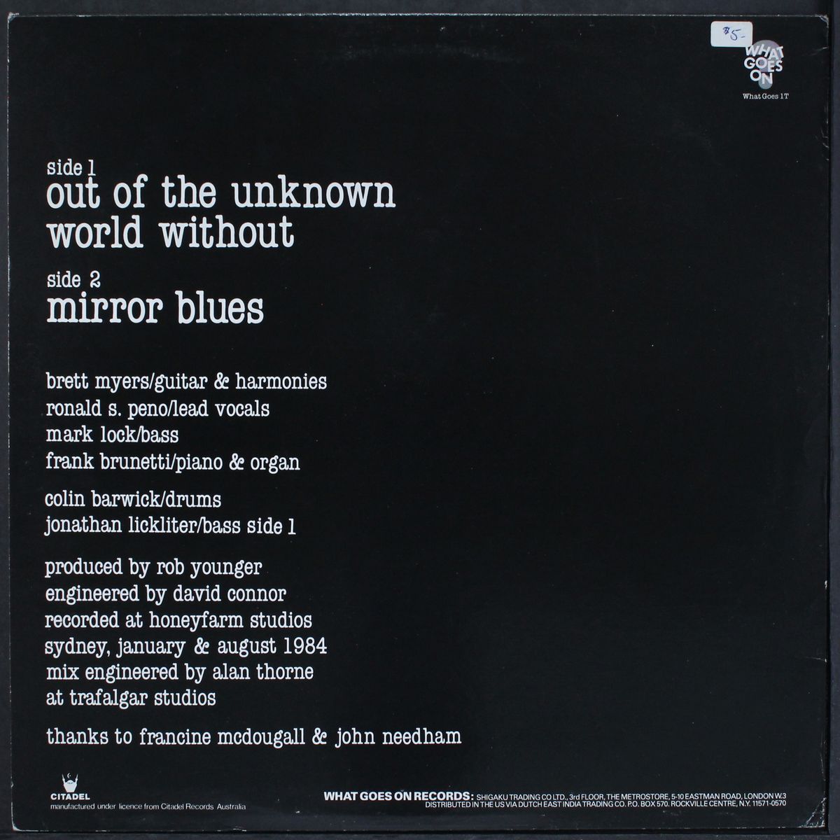 out of the unknown by DIED PRETTY