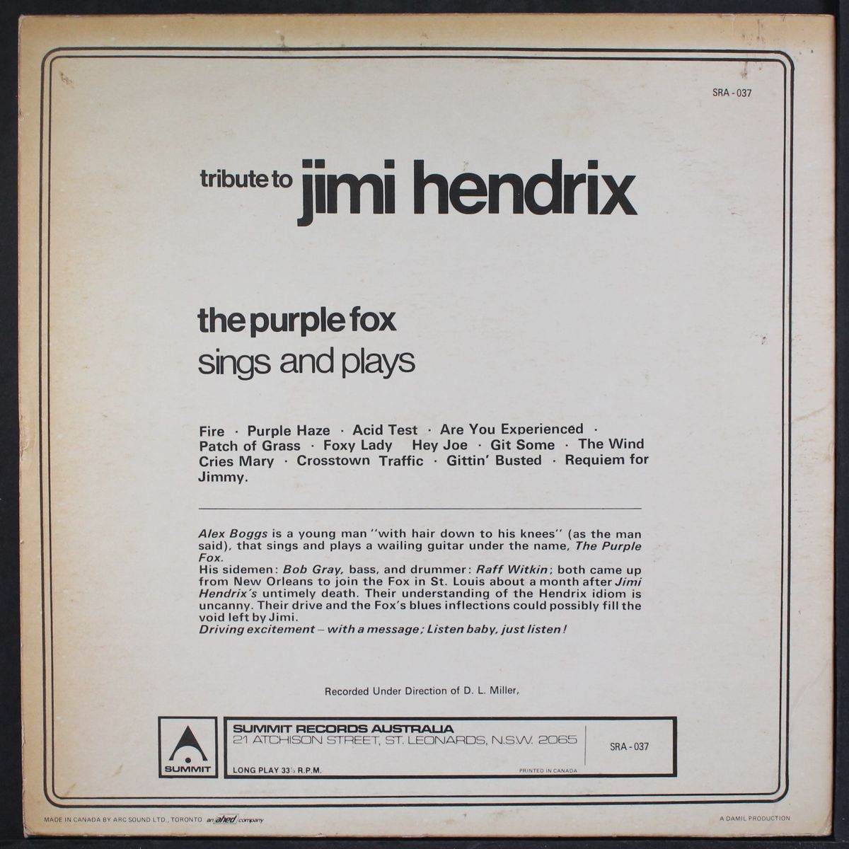 tribute to jimi hendrix by PURPLE FOX