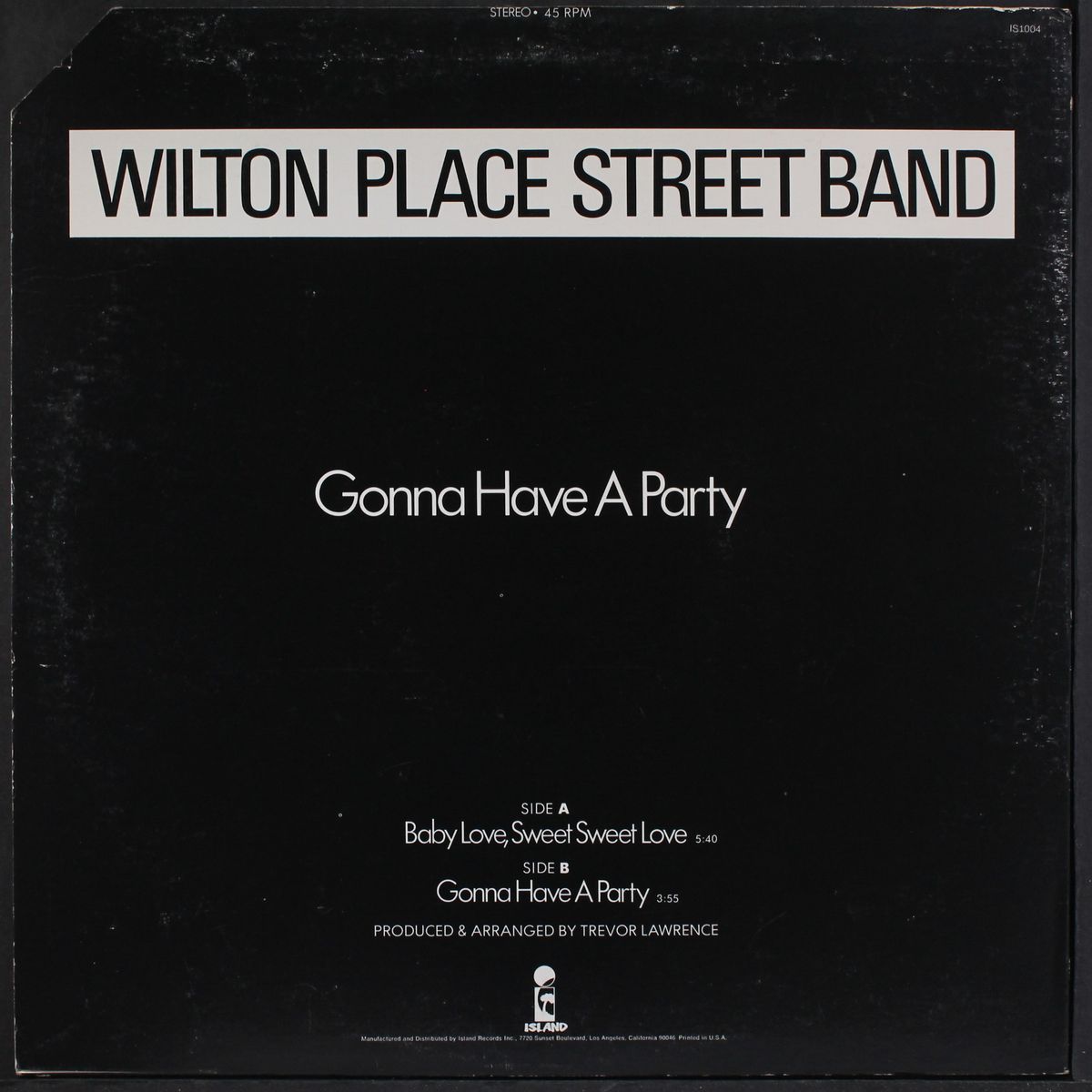 baby love, sweet sweet love by WILTON PLACE STREET BAND