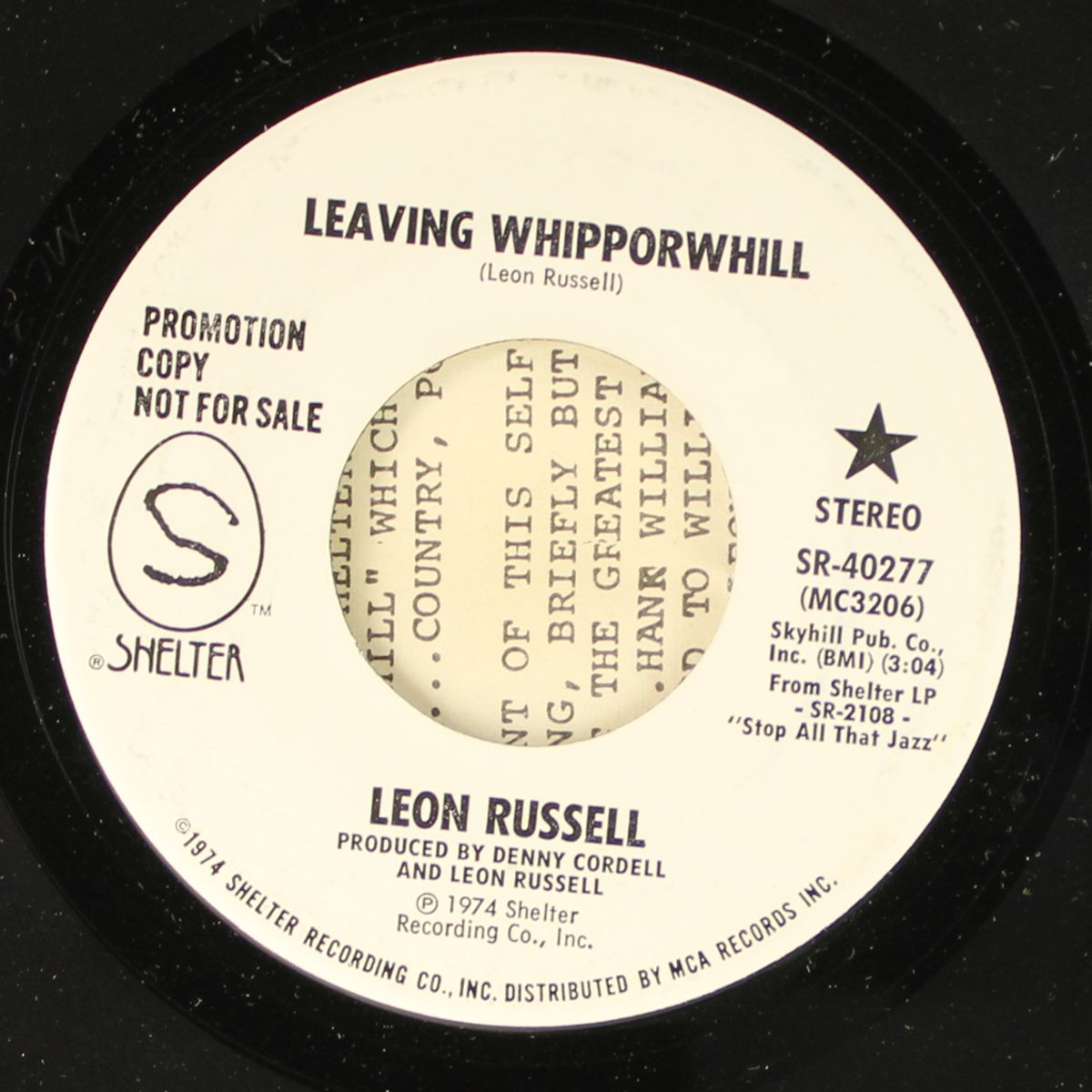 leaving whipporwhill / mono by LEON RUSSELL