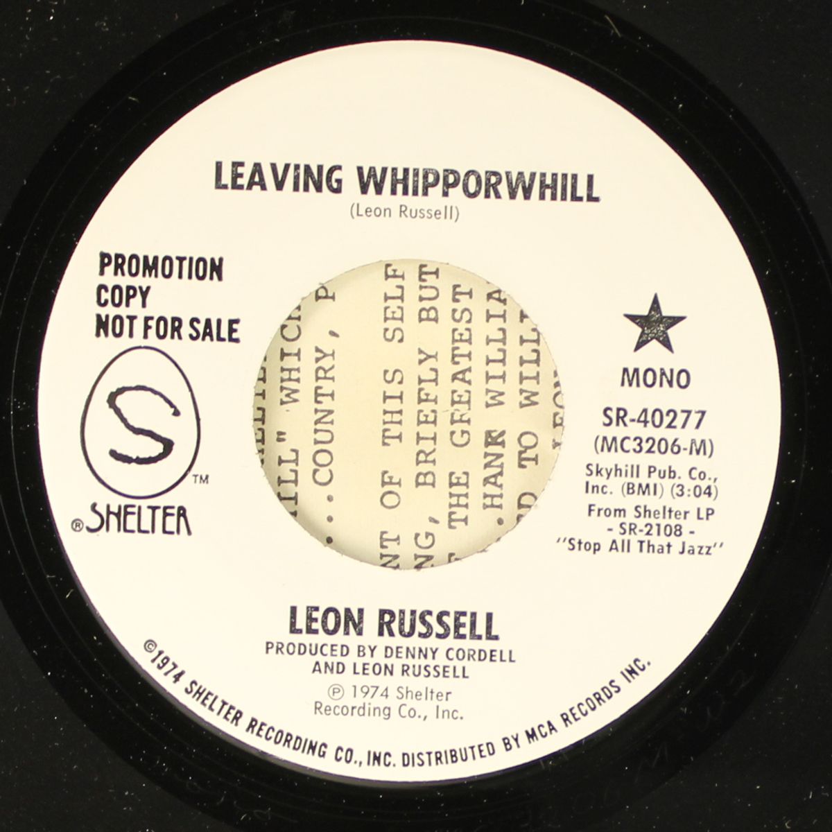 leaving whipporwhill / mono by LEON RUSSELL