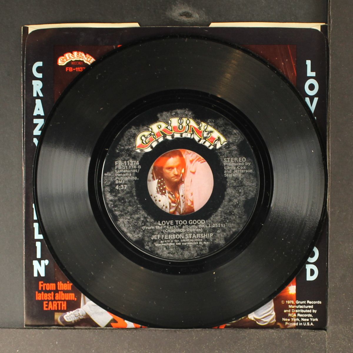 crazy feeling (short) / love too good by JEFFERSON STARSHIP