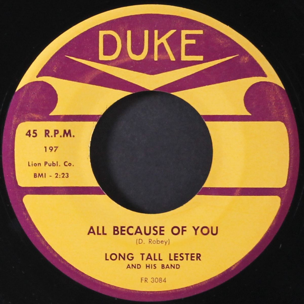 working man / all because of you by LONG TALL LESTER